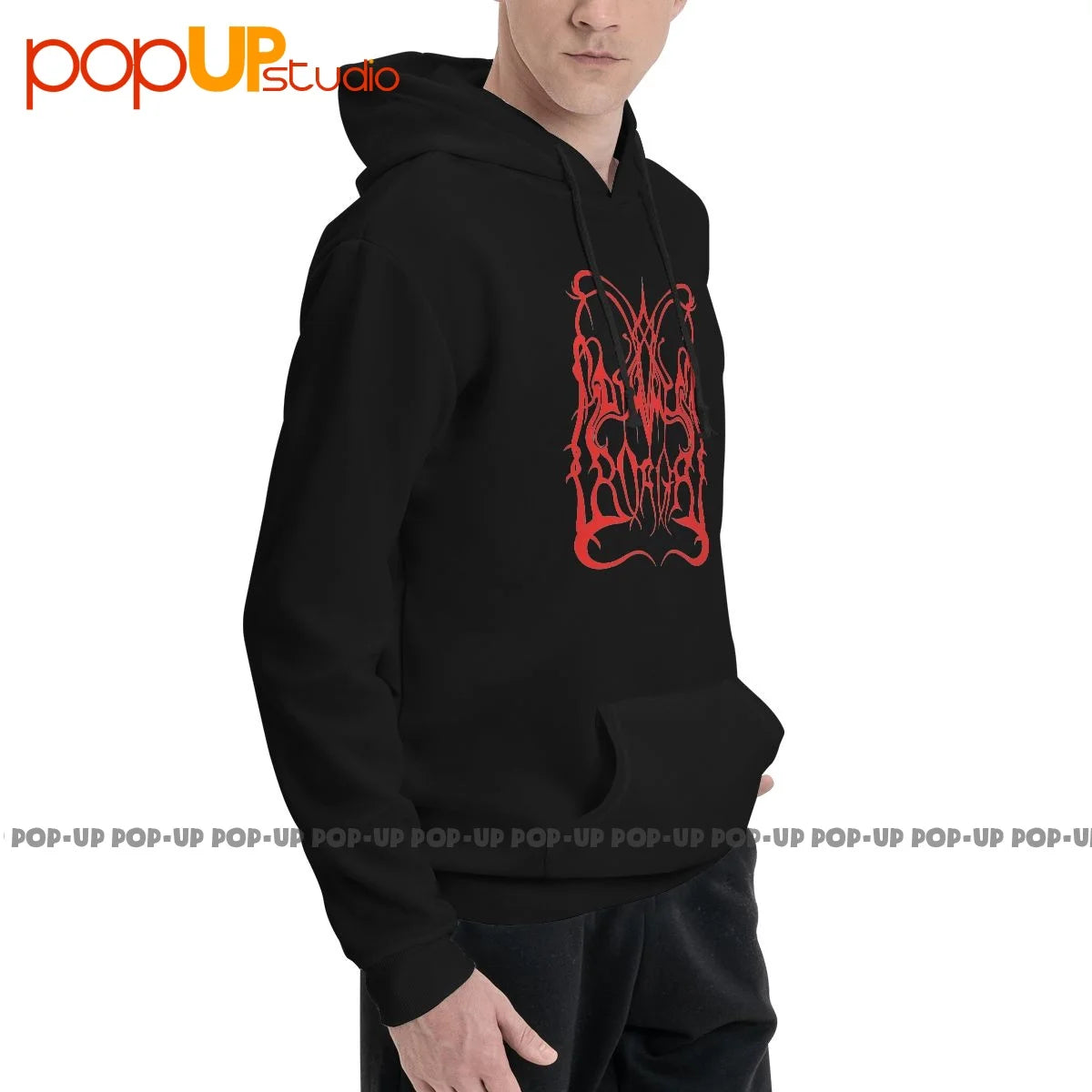 Dimmu Borgir Logo Death Metal Hoodie – Retro Vintage Rock Band Sweatshirt, Casual Hooded Pullover for Fans of Dark Music & Metal Culture - Premium Long-sleeve hoodie from Lizard Vigilante - Just $24.99! Shop now at Lizard Vigilante