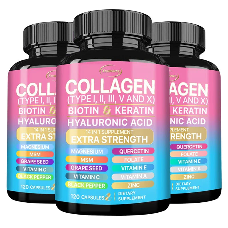 Collagen Supplement - Supports Skin Care, Nails, Hair, Antioxidants and The Immune System