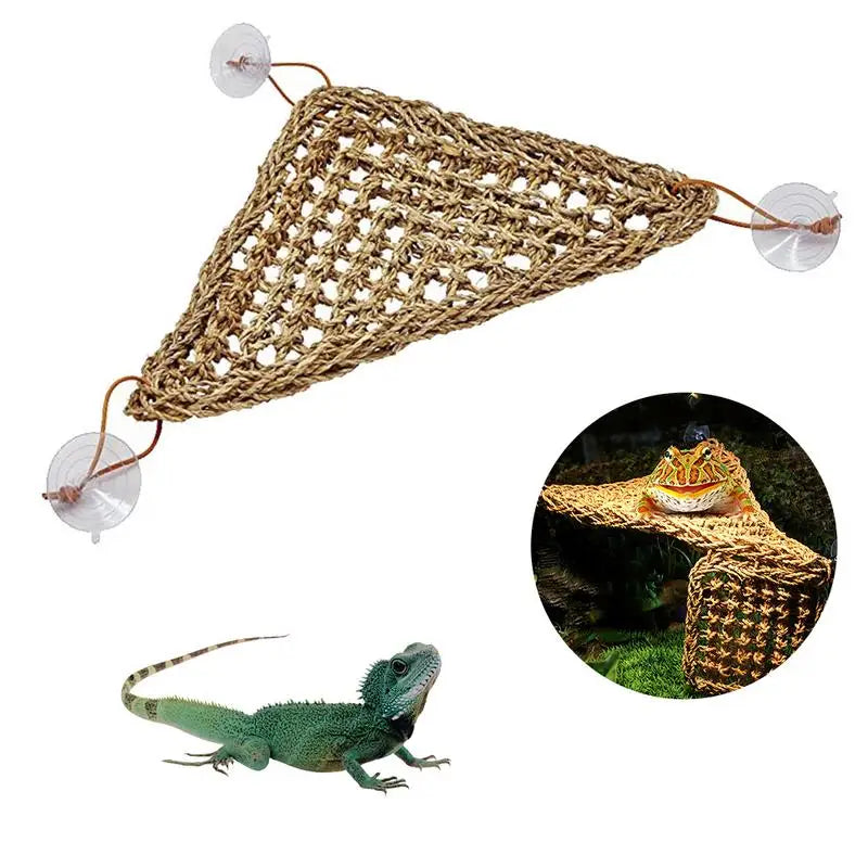 Reptile Lizard Hammock Hamster Reptile Grass Mat Pet Bed Seaweed Hammock Swing Pet Reptile Toy Hanging Bed Mat Hanging Sofas - Premium pet supplies from Lizard Vigilante - Just $15.99! Shop now at Lizard Vigilante