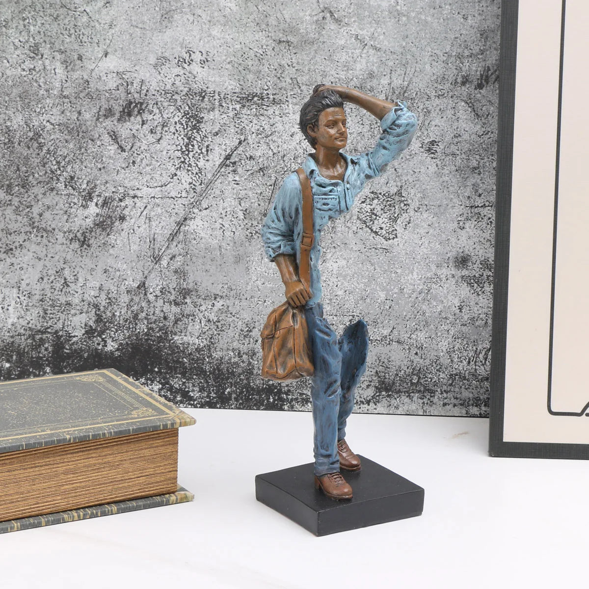 Traveler Sculpture - Abstract Resin Decor for Home & Office, Versatile Indoor/Outdoor Accent Piece