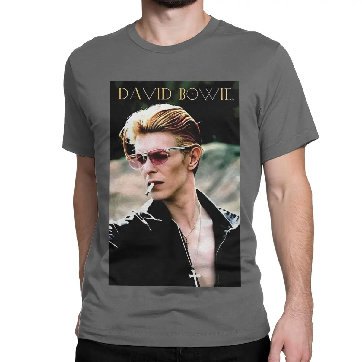 David Bowie Star Hipster T-Shirt – Men’s & Women’s Cotton Graphic Tee, Short Sleeve O-Neck Casual Shirt - Premium T-Shirt from Lizard Vigilante - Just $24.88! Shop now at Lizard Vigilante