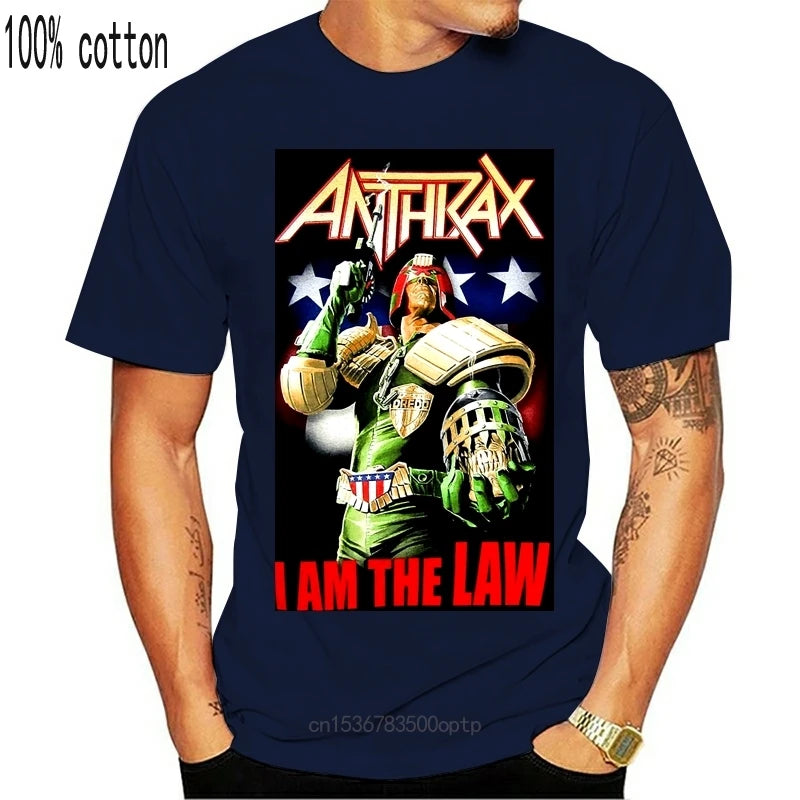 Anthrax JUDGE DREDD I AM THE LAW T-Shirt 2024 Thrash Metal Band - Lizard Vigilante