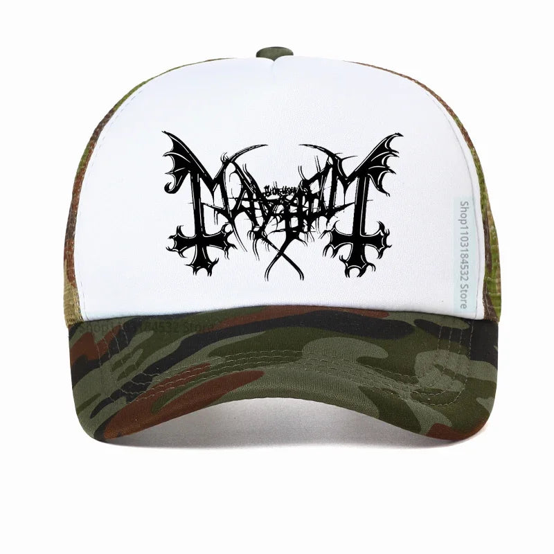 Mayhem Death Hat - Norwegian Heavy Metal Fashion Snapback - Premium hat from Lizard Vigilante - Just $23.88! Shop now at Lizard Vigilante