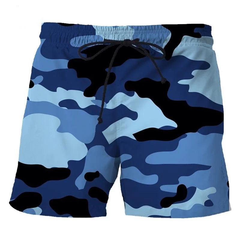 Camouflage 3D Printed Short Pants Men's Outdoor Sports Board Shorts Unisex Fashion Casual Swimming Shorts Beach Trunks Clothing - Lizard Vigilante