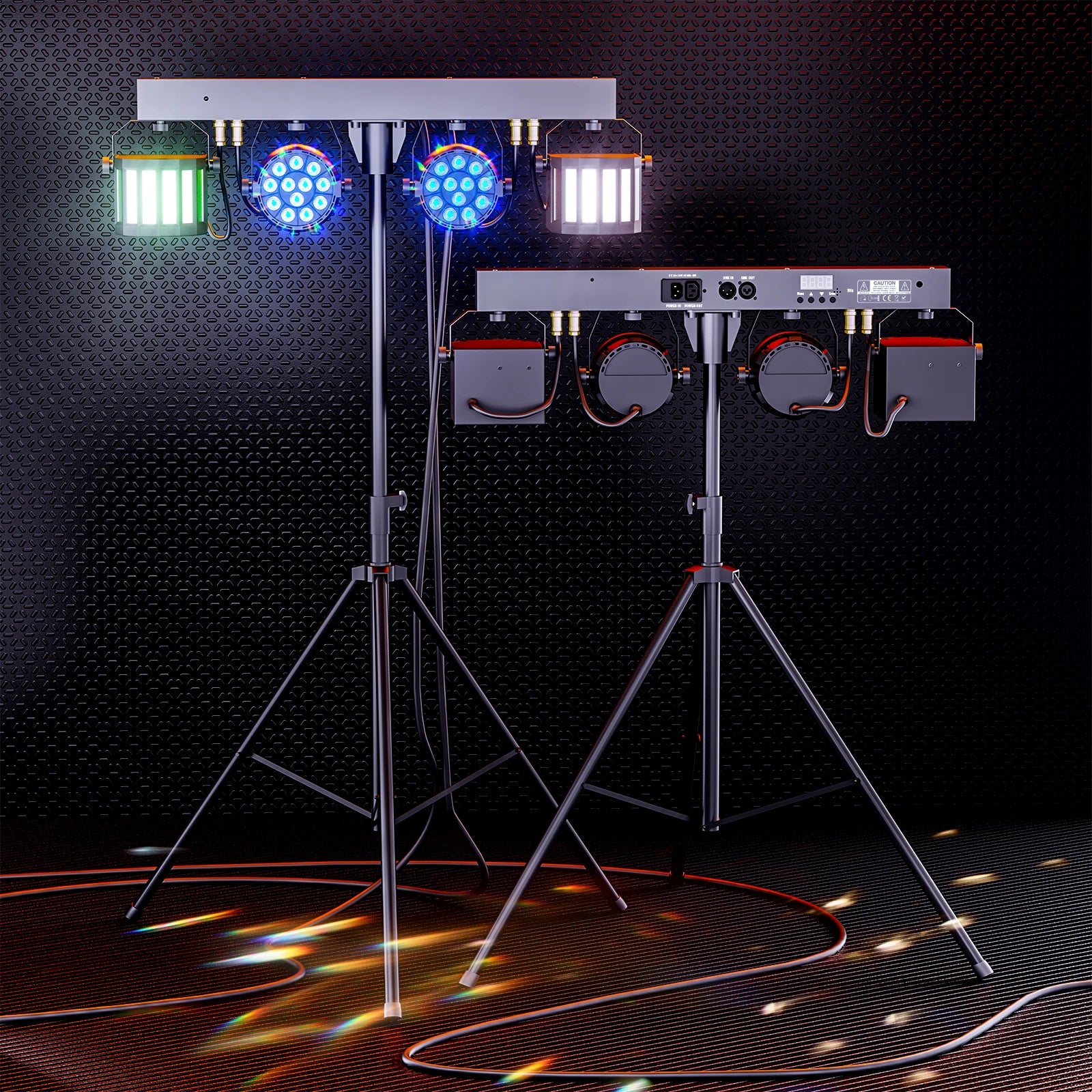 Somspot RGBW Stage LED Par Light Dyeing Induction Sword Beam Effect Combination Bracket Lights for Churche Concert Wedding Party - Premium special effects lighting from Lizard Vigilante - Just $238.88! Shop now at Lizard Vigilante