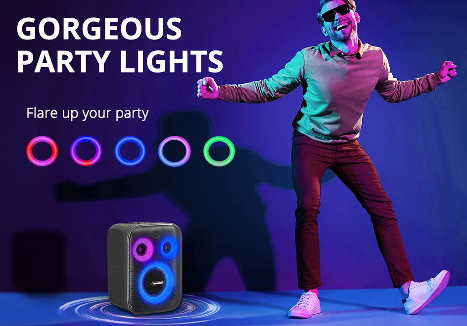 Tronsmart Halo 200 Speaker with Built-in Microphone,120W Output, 3 Way Sound System, Support Guitar Input, APP Control,for Party - Premium  from Lizard Vigilante - Just $399.99! Shop now at Lizard Vigilante