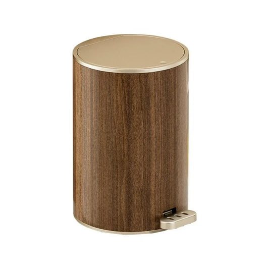 Trash Can Grained Rubbish Bin Sealed Trash Can with Lid Stable Base .Y1QB