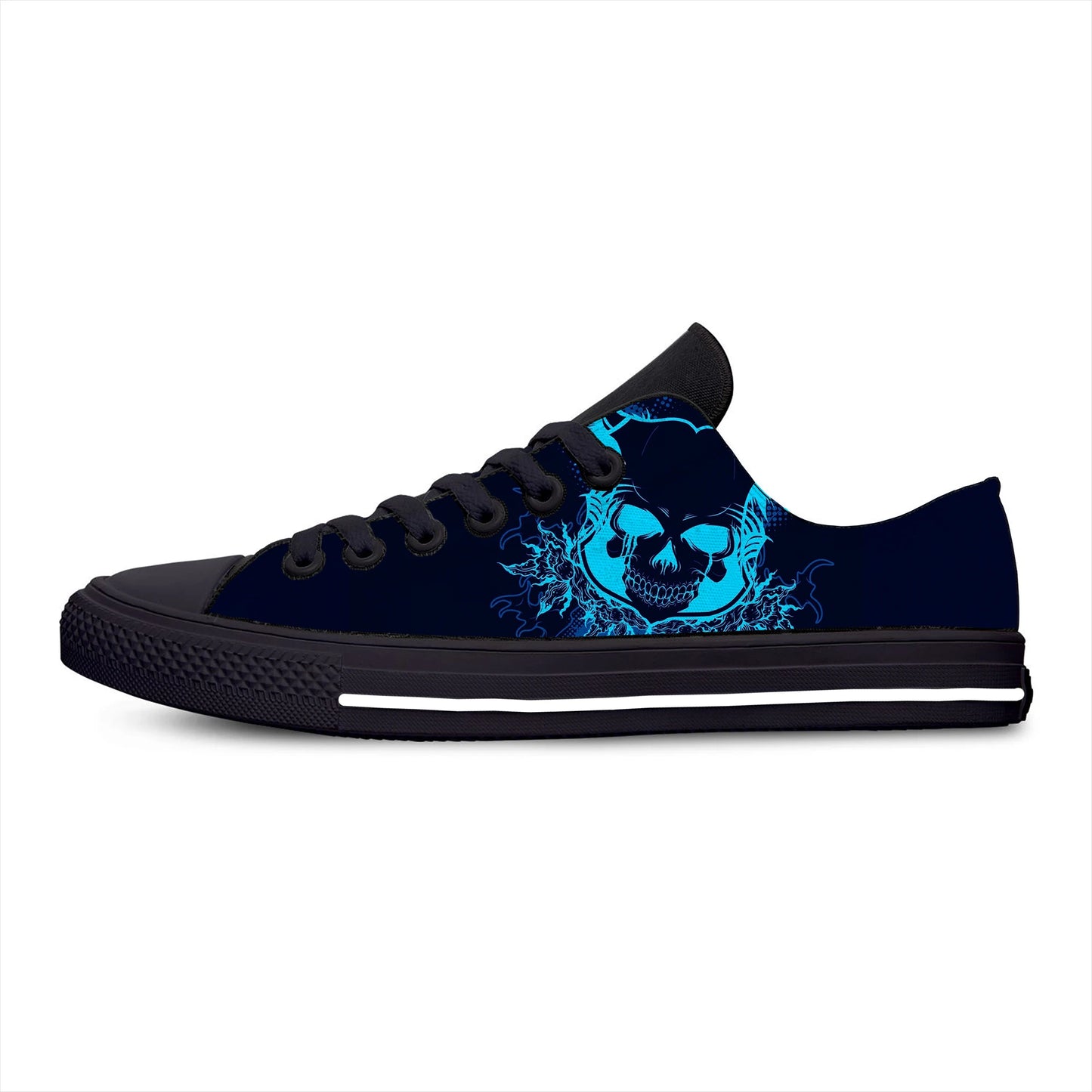 Hot Skull Punk Rock Horror Fashion Cool Funny Classic Casual Shoes Breathable Men Women Sneakers Low Top Lightweight Board Shoes - Premium shoes from Lizard Vigilante - Just $42.88! Shop now at Lizard Vigilante