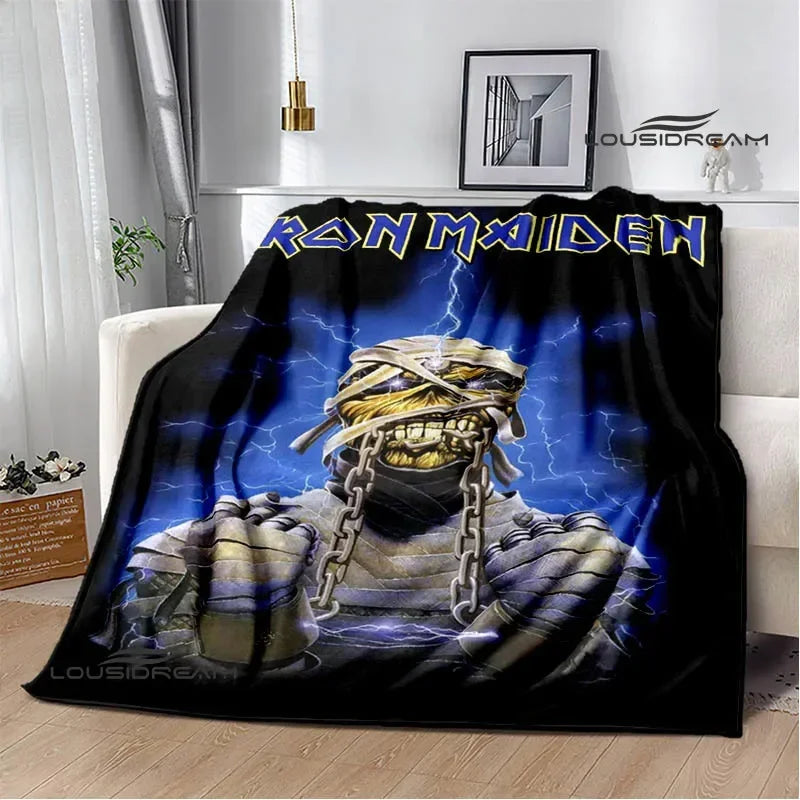 Iron Maiden Printed Blanket – Soft Flannel Kids & Adults Throw | Warm, Portable, and Perfect for Home or Travel - Premium blanket from dsers - Just $33.66! Shop now at Lizard Vigilante