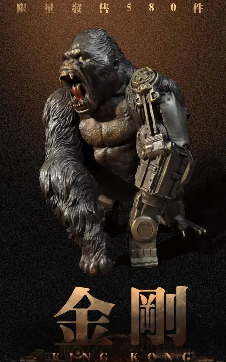 Famous sculptor Collectible works Postmodernism bronze Sculpture ART Mechanical gorilla HOME office Bar Decorative statue