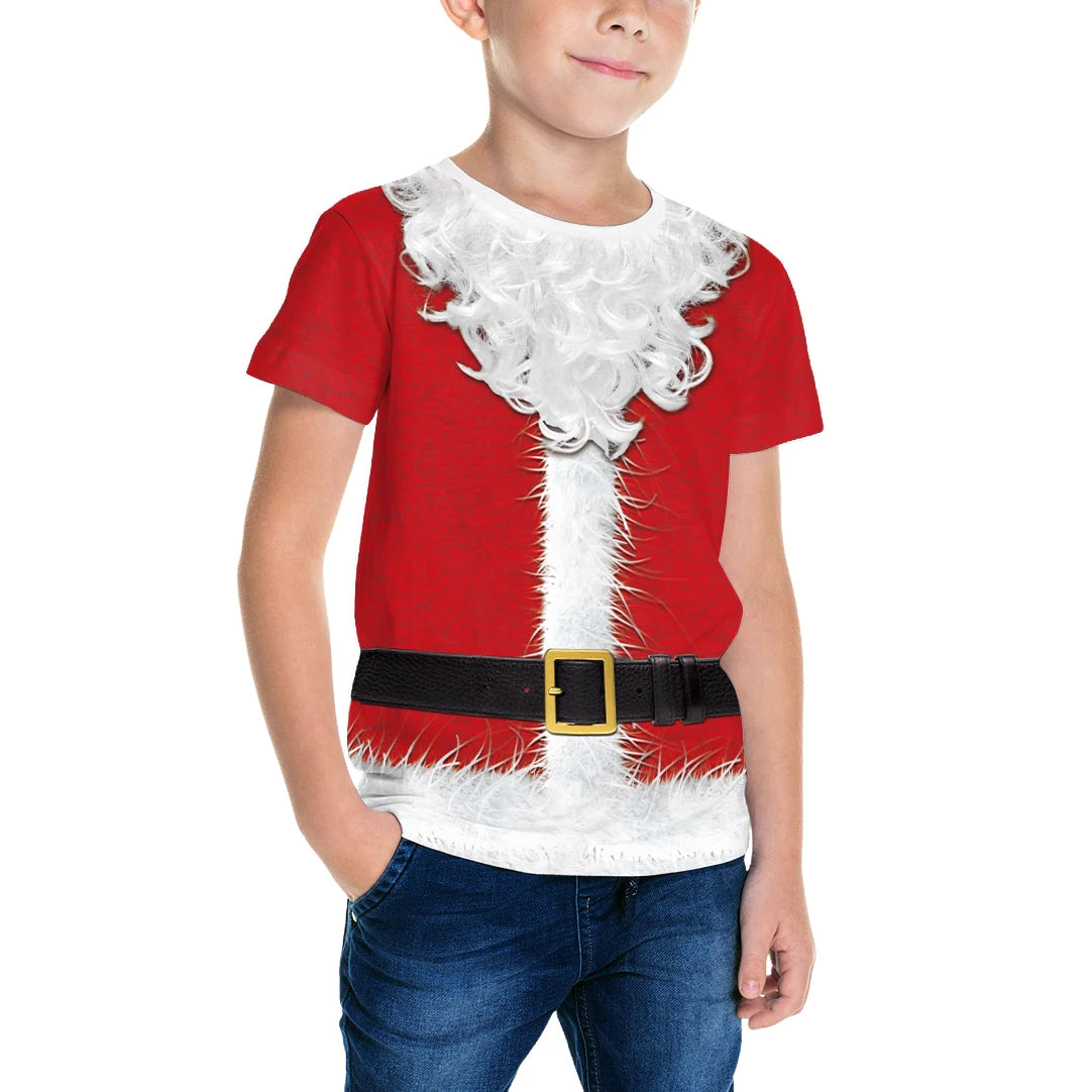 Jolly Santa Claus 3D Printed Costume Top for Kids - Premium Cosplay Costumes from Lizard Vigilante - Just $28.88! Shop now at Lizard Vigilante