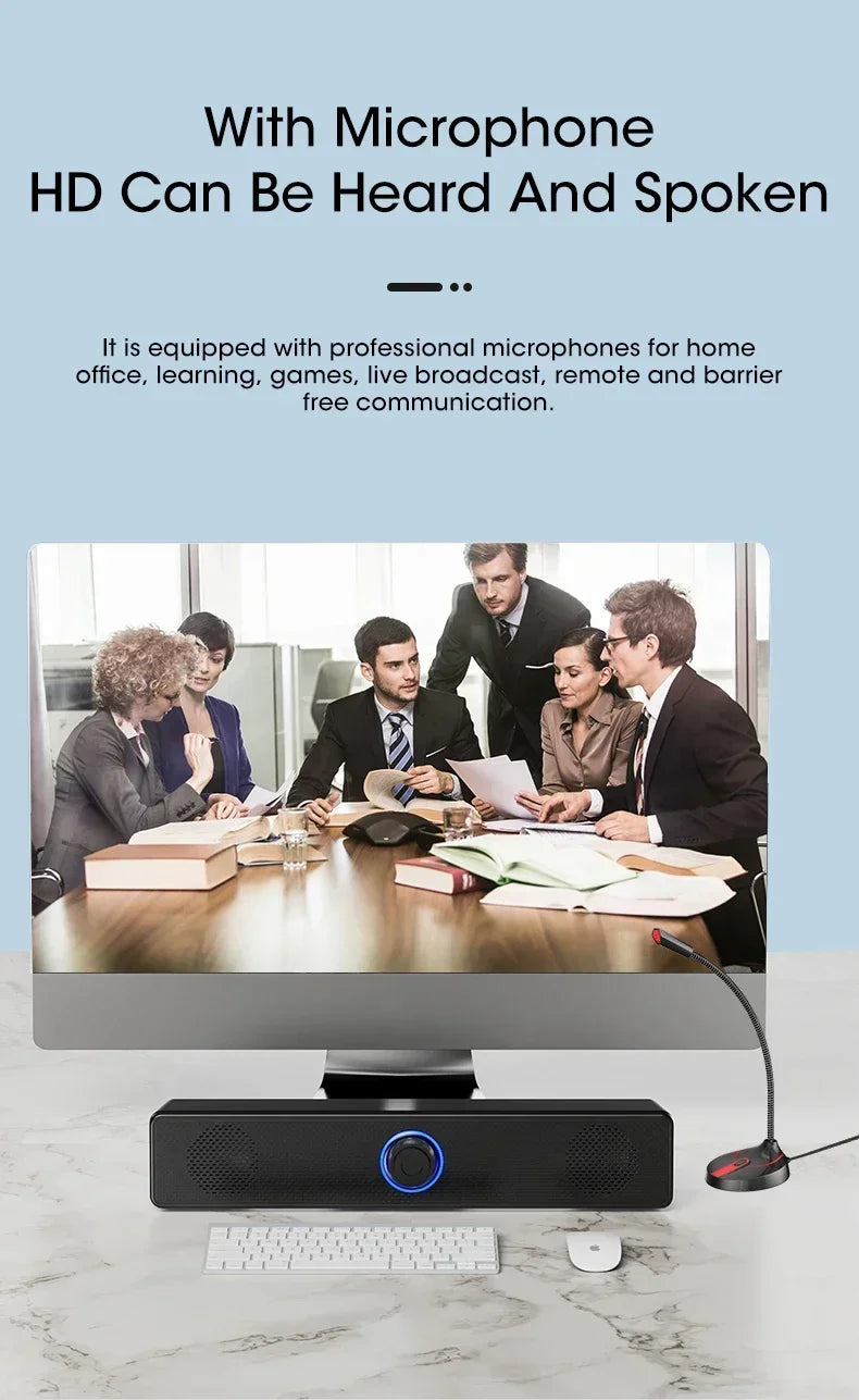 Computer Desktop High-quality Bluetooth Wired Dual-purpose High-volume Microphone Two-in-one Speaker Home Surround Audio System