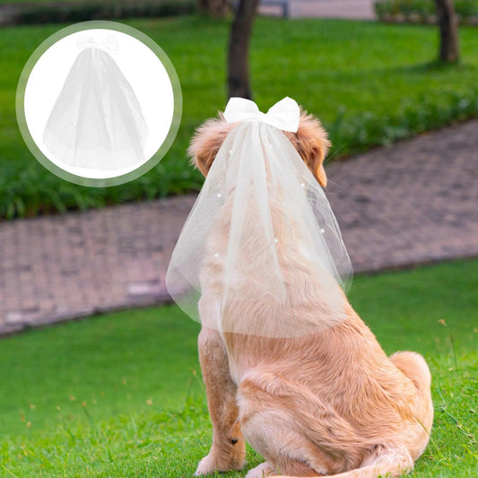 Pet Veil Dog Wedding Decoration Bridal Hair Accessories Pets Yarn Cat Bride Bow - Premium pet supplies from Lizard Vigilante - Just $19.99! Shop now at Lizard Vigilante