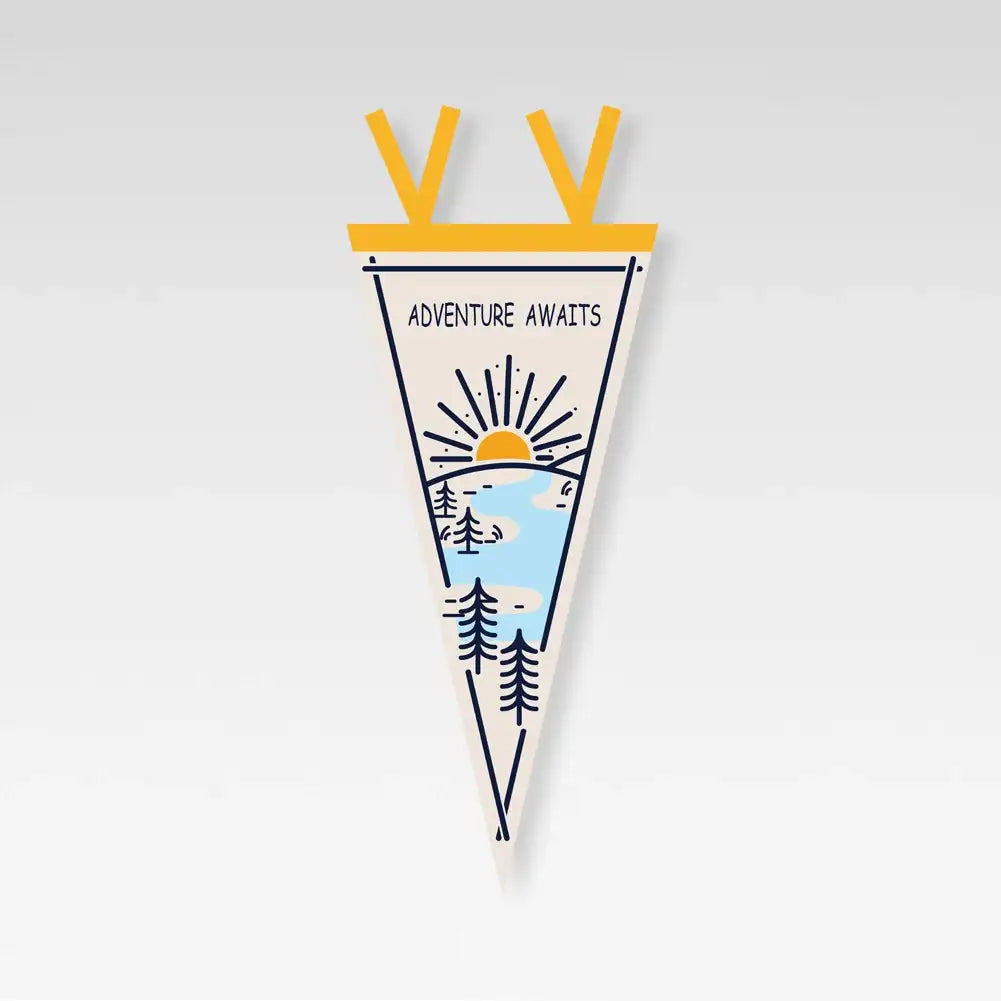 Outdoor Camping Tent Pennant Flags Picnic Canopy Atmosphere Decorations Camp Hanging Flags Holiday Scene Felt Bunting