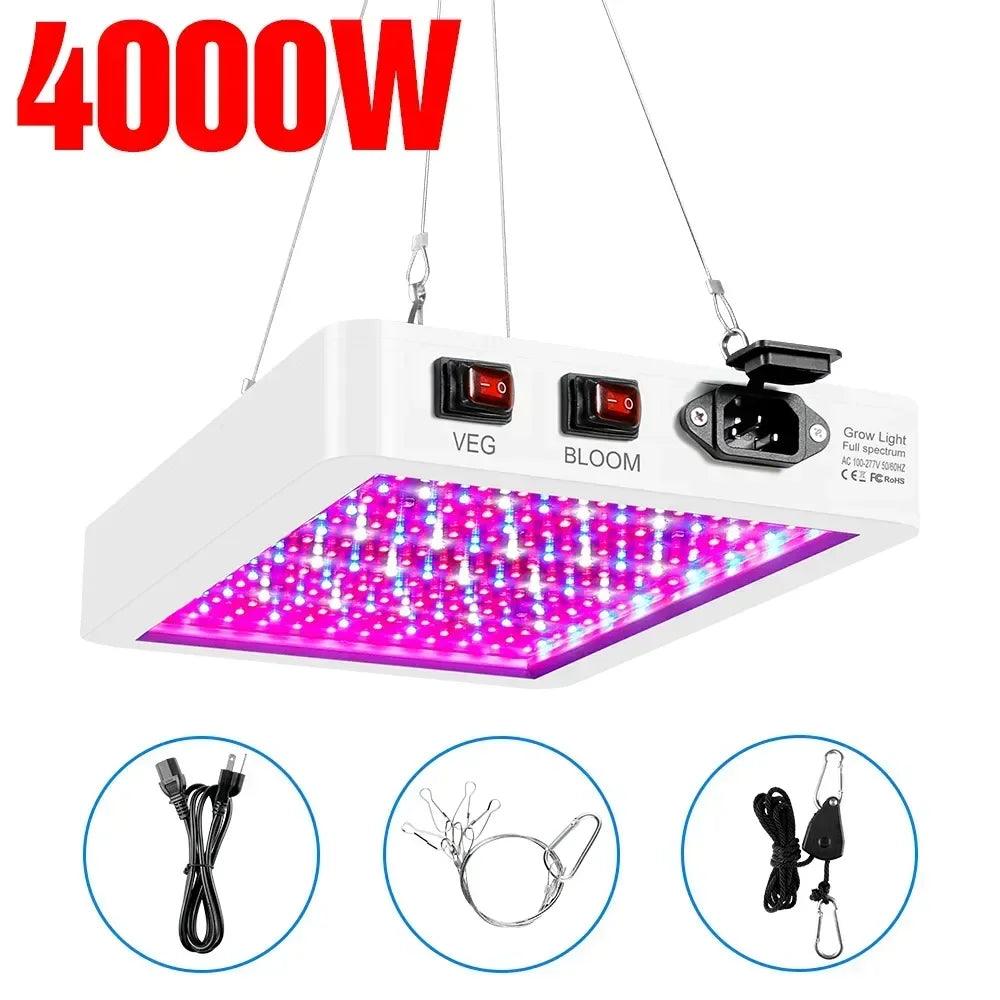 Newest 4000/5000W Full Spectrum LED Growing Light IP65 Plant Bulbs Hydroponic Lamp Greenhouse Lamps Flower Growth Lighting Box - Lizard Vigilante