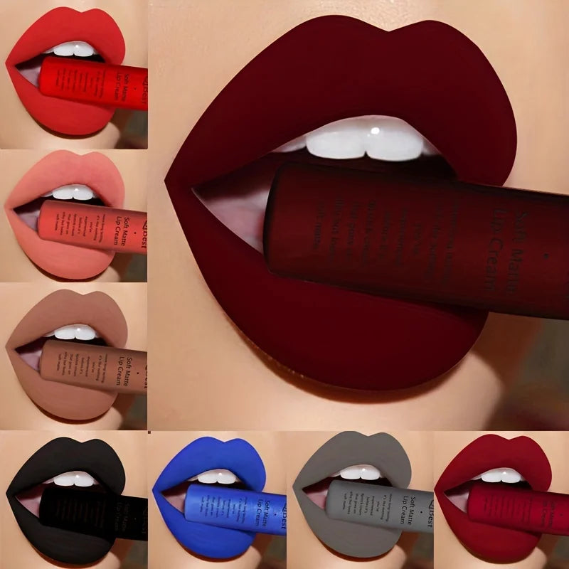 Luxurious Matte & Volumizing Lipstick - Waterproof, Long-Lasting, 20 Diverse Shades | Ideal Gift for Valentine's Day