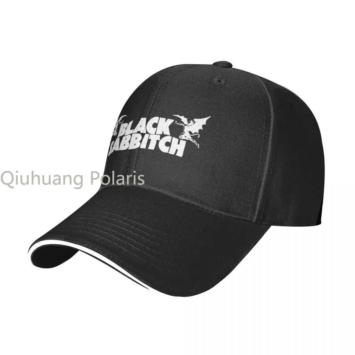 Black Sabbitch Rock Baseball Caps Fashion Sandwich Hat Unisex Breathable Caps Hat Running Golf - Premium baseball cap from Lizard Vigilante - Just $22.88! Shop now at Lizard Vigilante