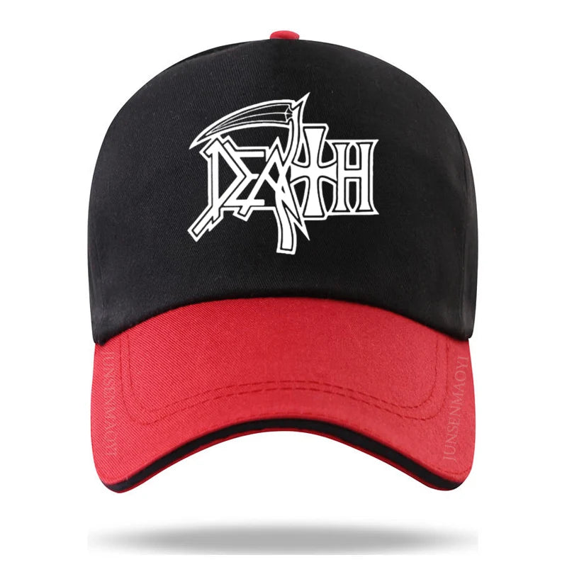 DEATH Cap METAL Hat Baseball Cap Casquette Hats Fitted Casual Dad Hats for Men Women Unisex - Premium Baseball cap from Lizard Vigilante - Just $22.99! Shop now at Lizard Vigilante