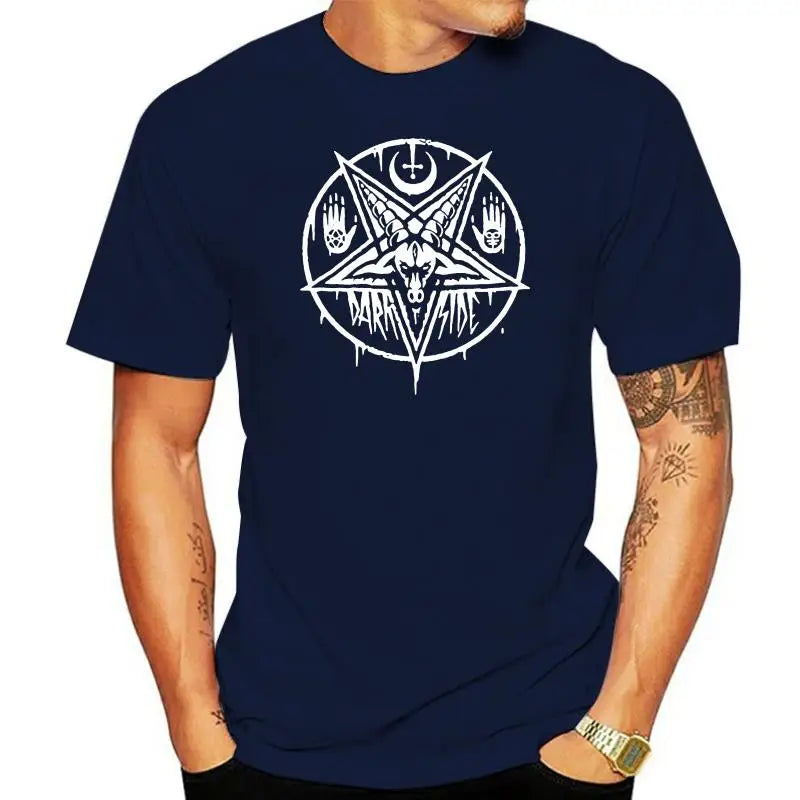 PENTAGRAM BAPHOMET Satan Swedish Music Group T-Shirt Metal Nation Tee - Premium T-Shirt from Lizard Vigilante - Just $22.99! Shop now at Lizard Vigilante