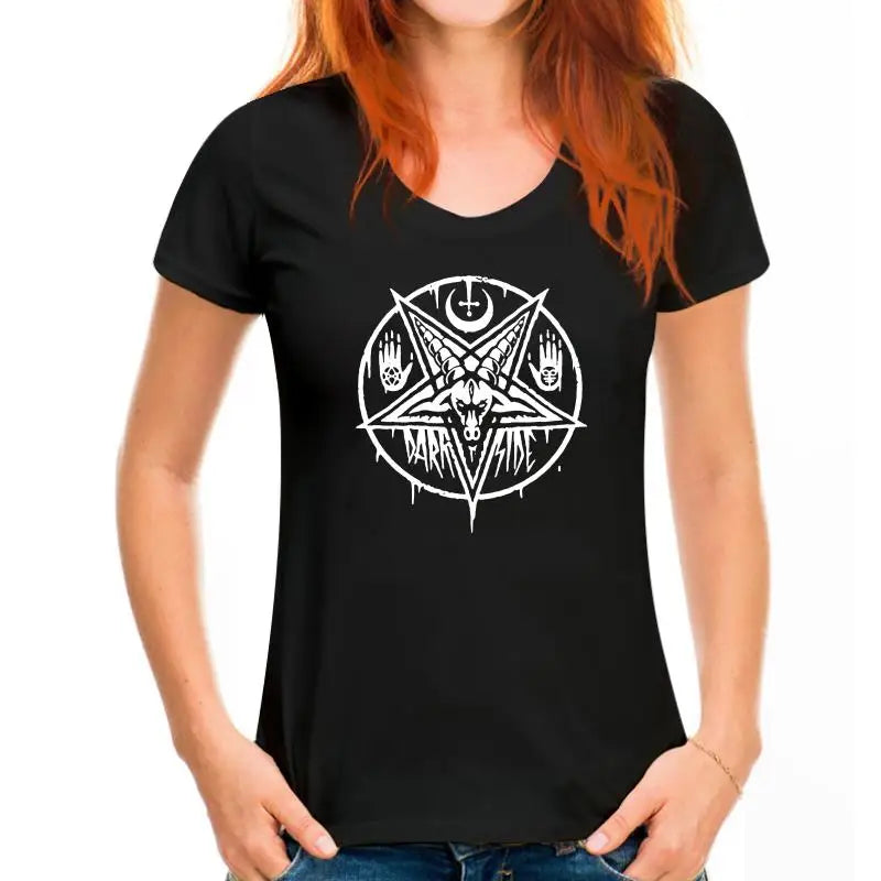 PENTAGRAM BAPHOMET Satan Swedish Music Group T-Shirt Metal Nation Tee - Premium T-Shirt from Lizard Vigilante - Just $22.99! Shop now at Lizard Vigilante