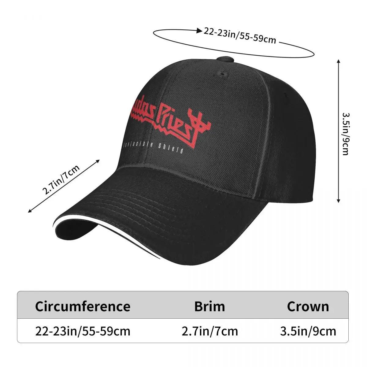 Red Judas Priest Rock Band Heavy Metal Baseball Cap Merch Fashion Trucker Hat Men Women for Outdoor Headwear Adjustable - Lizard Vigilante