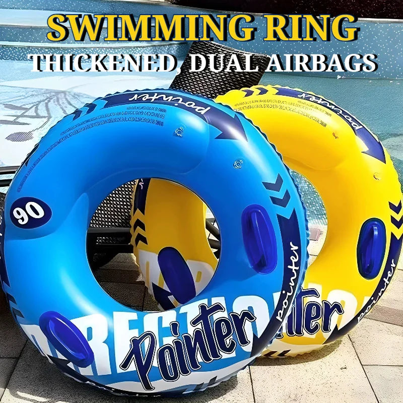Double Airbag Swimming Ring Anti-Roll Inflatable Float for Kids & Adults