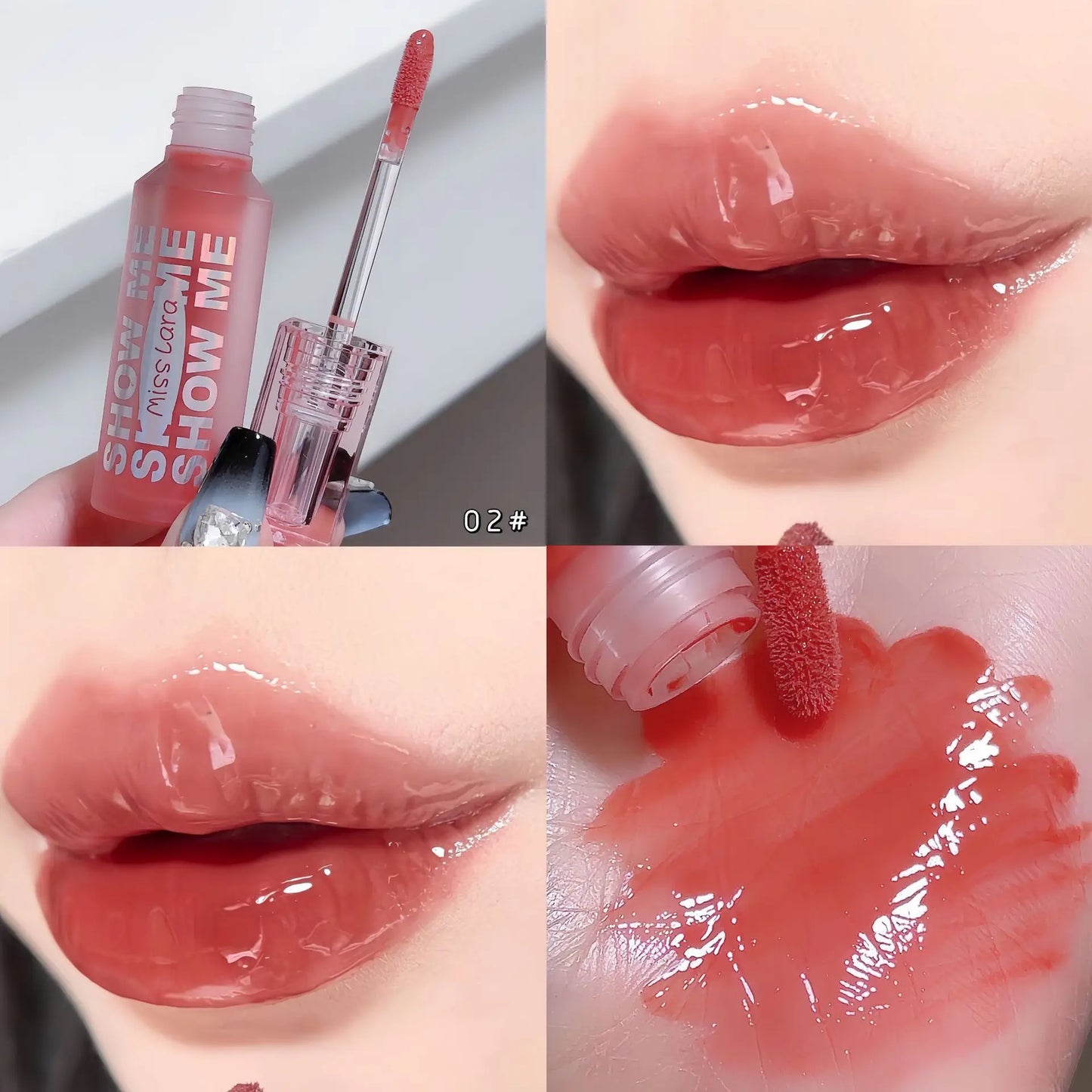 MISS LARA Show Me Cheap Lipstick Mirror Watery Glass Lip Gloss Moisturizes Whitens Atmosphere Pure Girly Lip Gloss Cosmetics Hot