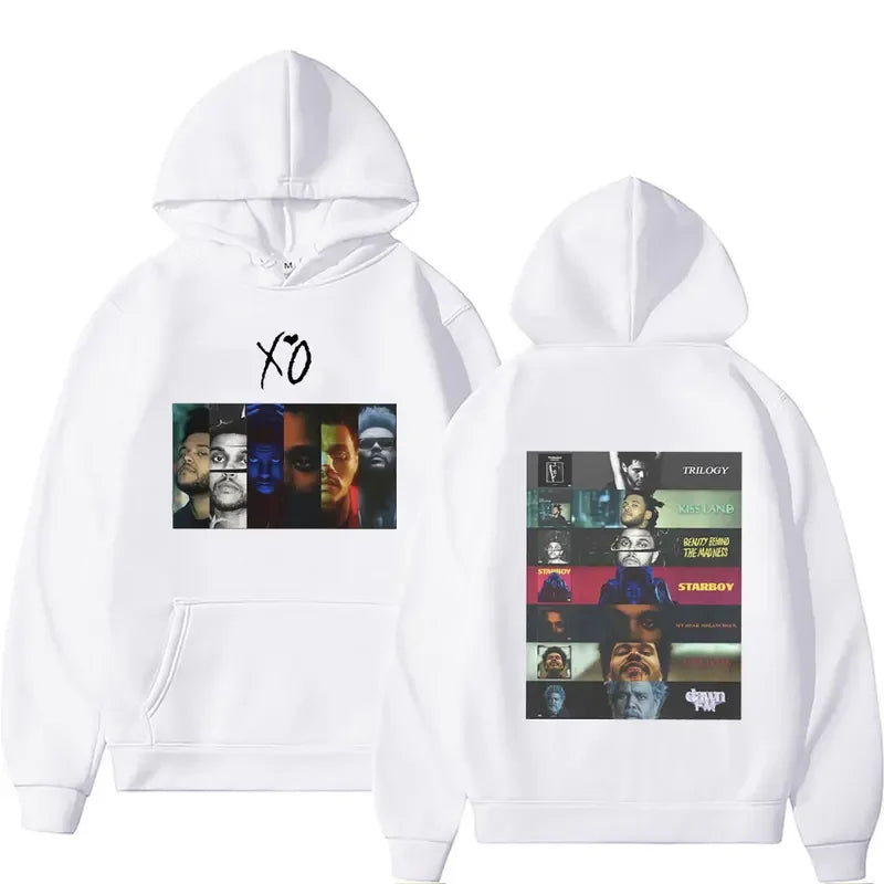 The Weeknd XO Print Hoodie | Oversized Hip-Hop Punk Rock Sweatshirt for Men & Women - Premium Hoodie from Lizard Vigilante - Just $52.88! Shop now at Lizard Vigilante