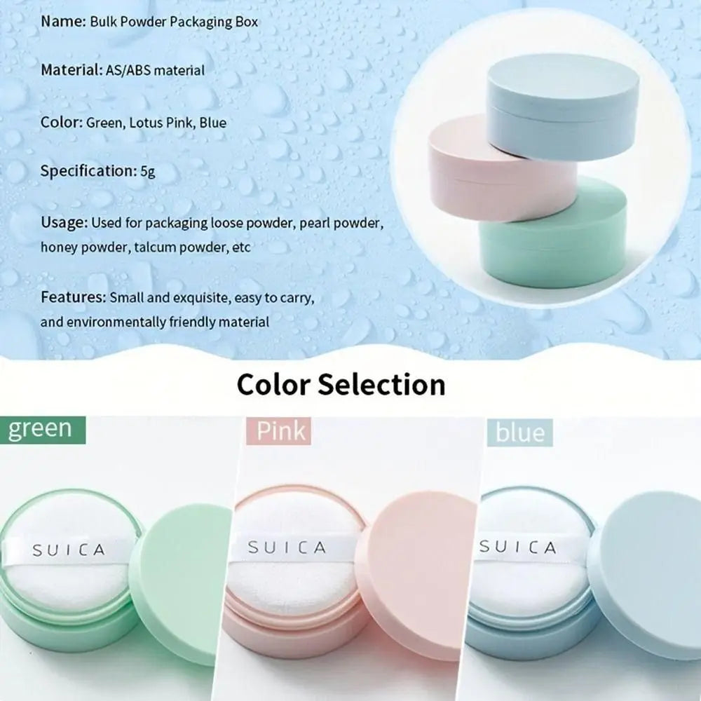 1Pcs Puff Powder Subpackage Empty Loose Powder Jars White Cap with Sifter Dispersion Powder Box 5g Macaron Cosmetics Container