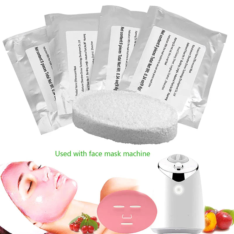 8/16/32pcs/set Facial Mask Maker Accessory Skin Collagen Face Mask Capsules Effervescent Tablets For DIY Natural Fruit Vegetable