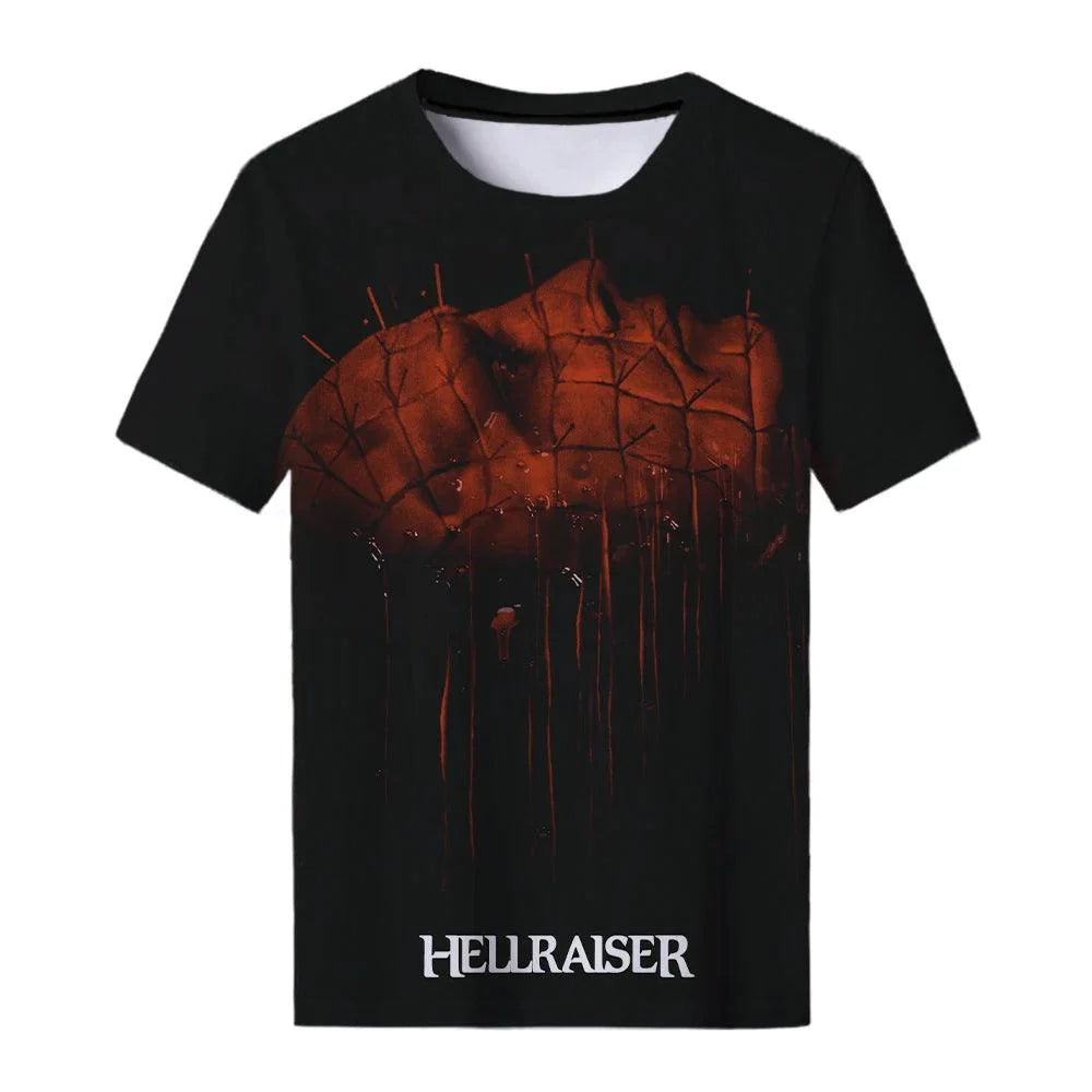 Hellraiser T-Shirts Summer New Horror Movie Scary 3D Print Streetwear Men Women Fashion Oversized T Shirt Kids Tees Tops Clothes - Premium tshirt from Lizard Vigilante - Just $22.99! Shop now at Lizard Vigilante