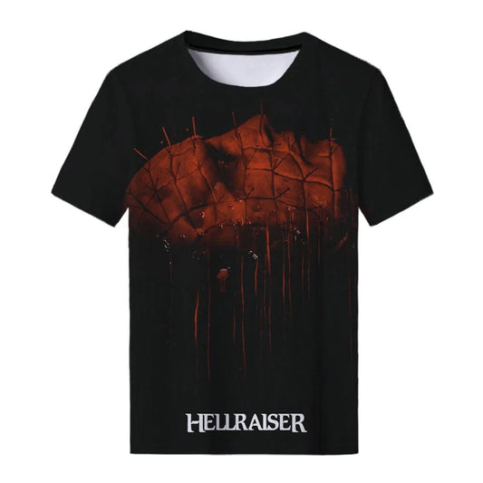 Hellraiser T-Shirts Summer New Horror Movie Scary 3D Print Streetwear Men Women Fashion Oversized T Shirt Kids Tees Tops Clothes - Premium tshirt from Lizard Vigilante - Just $22.99! Shop now at Lizard Vigilante