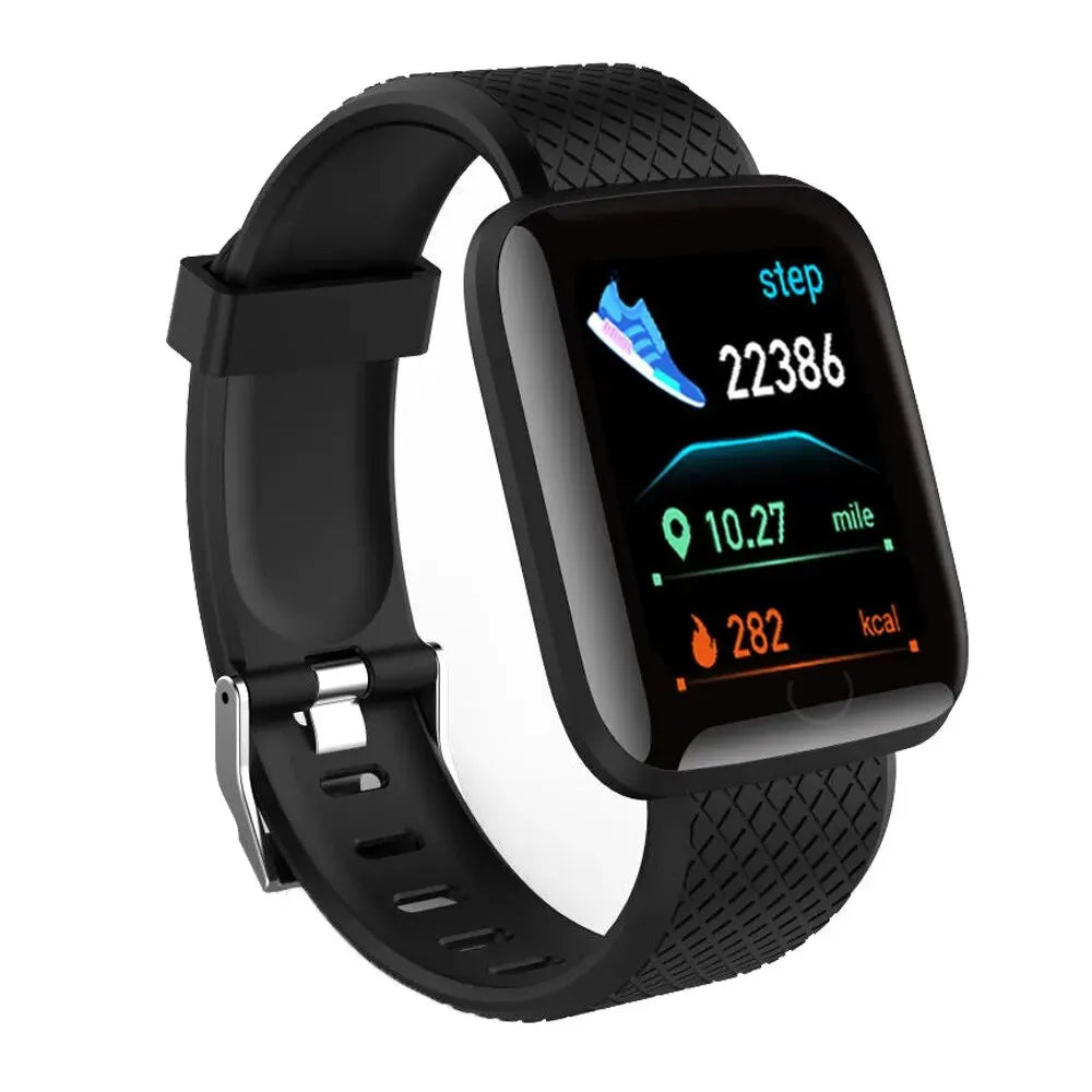 CHAONB 116 Plus Smart Watch – Multifunction Fitness Tracker with Heart Rate Monitor, Message Reminders, Alarm Clock, Music Control, and More - Premium smartwatch from Lizard Vigilante - Just $19.99! Shop now at Lizard Vigilante