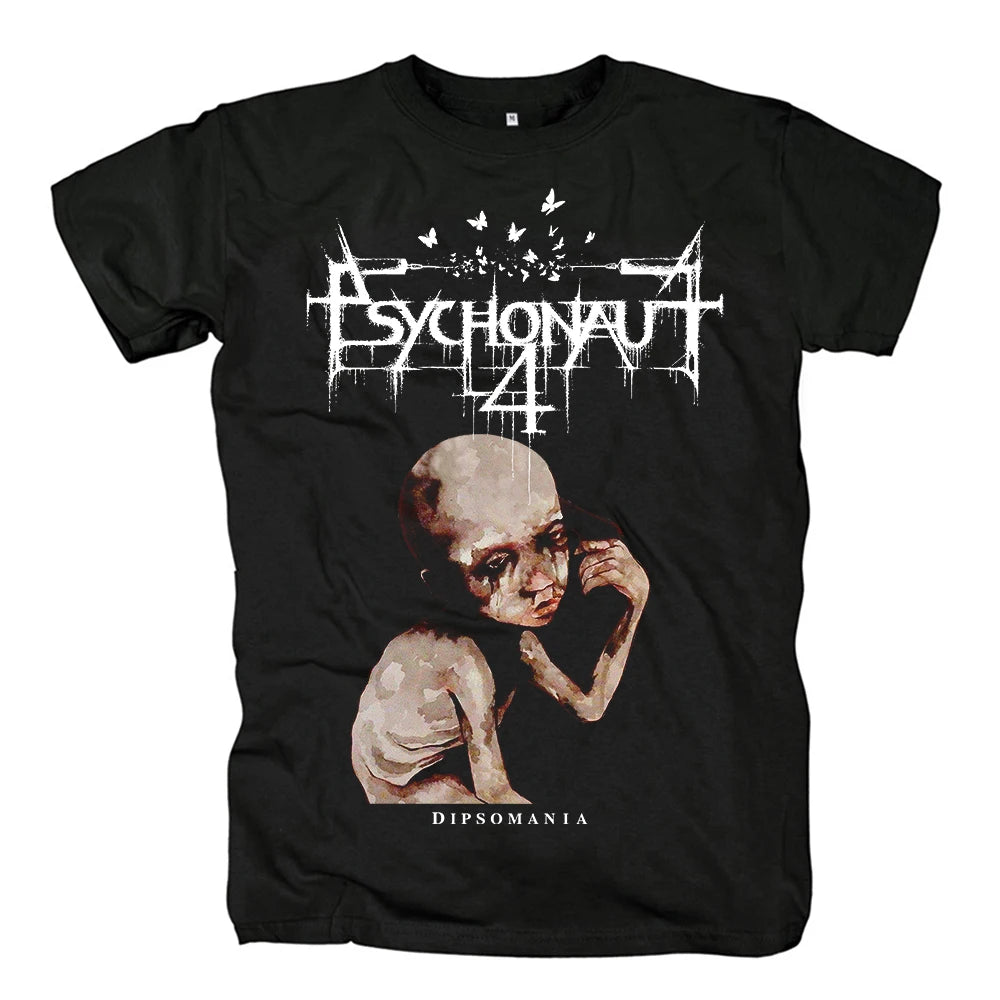 Psychonaut4 Tshirt Black Metal Band T-Shirt Mens Fun Pattern Print Cotton T Shirt Harajuku Streetwear Tee Tops Clothing Unisex - Premium T-Shirt from Lizard Vigilante - Just $23.99! Shop now at Lizard Vigilante