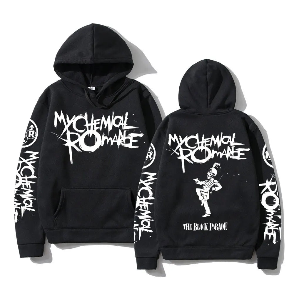 My Chemical Romance Double-Sided Graphic Hoodie – Black Parade Punk Emo Rock Style Sweatshirt for Men & Women - Premium hoodies from Lizard Vigilante - Just $43.88! Shop now at Lizard Vigilante