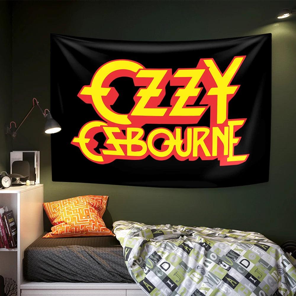 Ozzy Osbourne Rock And Roll Music Singer Tapestry Album Cover Home Decor Wall Hanging Background Cloth Bedroom Dorm Decoration - Lizard Vigilante