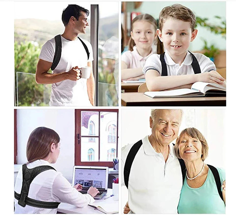 GETINFIT Adjustable Posture Corrector Back Support Lumbar Posture Orthopedic Belts Strap Brace Shoulder Spine Support Men Women