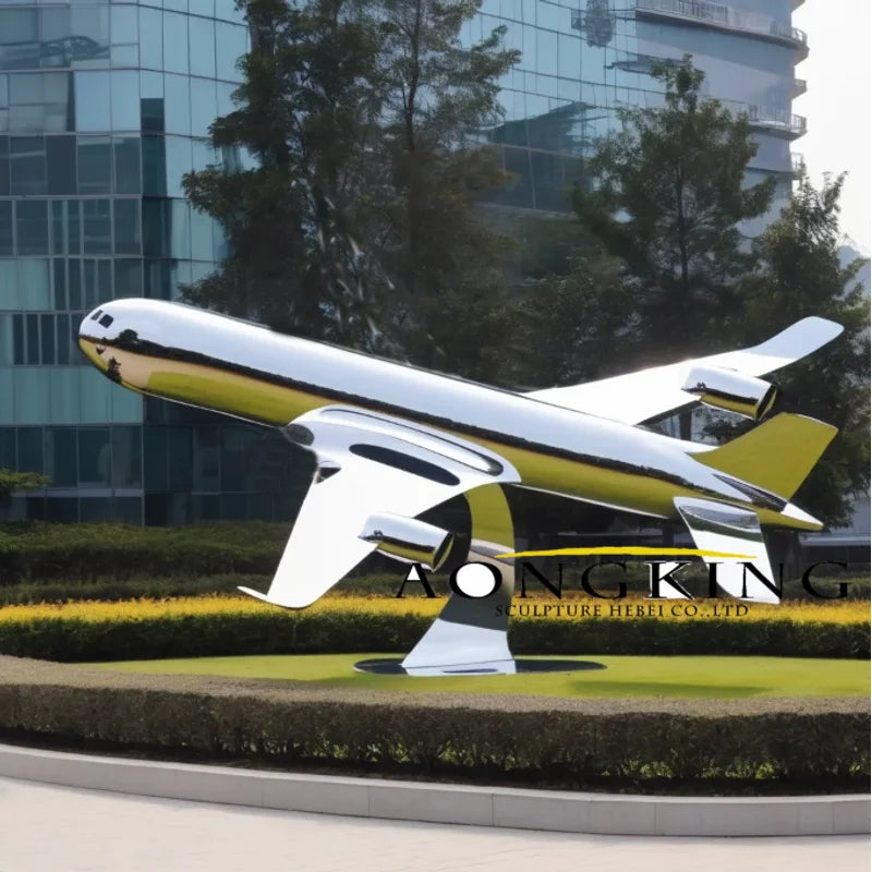 Cool Design outdoor abstract large stainless steel car statue