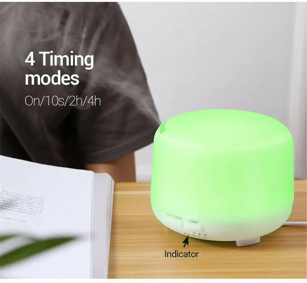 Aroma Diffuser, 300ml Aromatherapy Oil Diffuser with 7-Color Light, Timer-Adjustable Fog Mode Setting 300ML humidifier