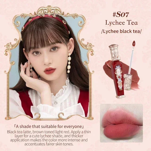 Flower Knows Strawberry Rococo Series Cloud Lip Cream Lip Gloss Long Lasting Velvet Lip Tint Lipstick for Women Cosmetic