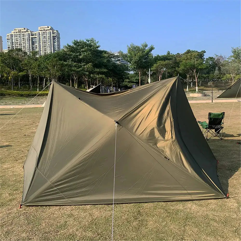 4x4m 4x3m 3x3m 19 Hang Points Tent Tarp Survival Sun Shelter Shade Canopy Outdoor Backpacking Waterproof Camping Awning SunShade