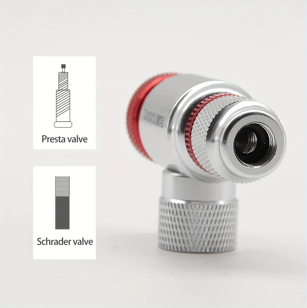 ThinkRider ThunderShot CO₂ Mini Pump — Aluminum Presta/Schrader Bike Tire Inflator For Road, MTB & Gravel