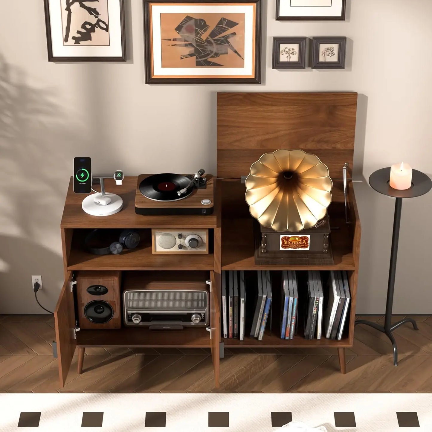 ThunderVinyl Fortress XL Mid-Century Record Command Stand