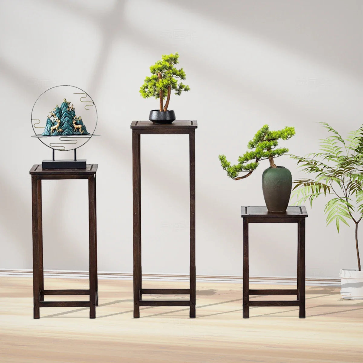 Bamboo Plant Stand for Indoor & Outdoor | Bamboo Planter Stand | Living Room & Garden Decor | Multi-Tier Plant Display