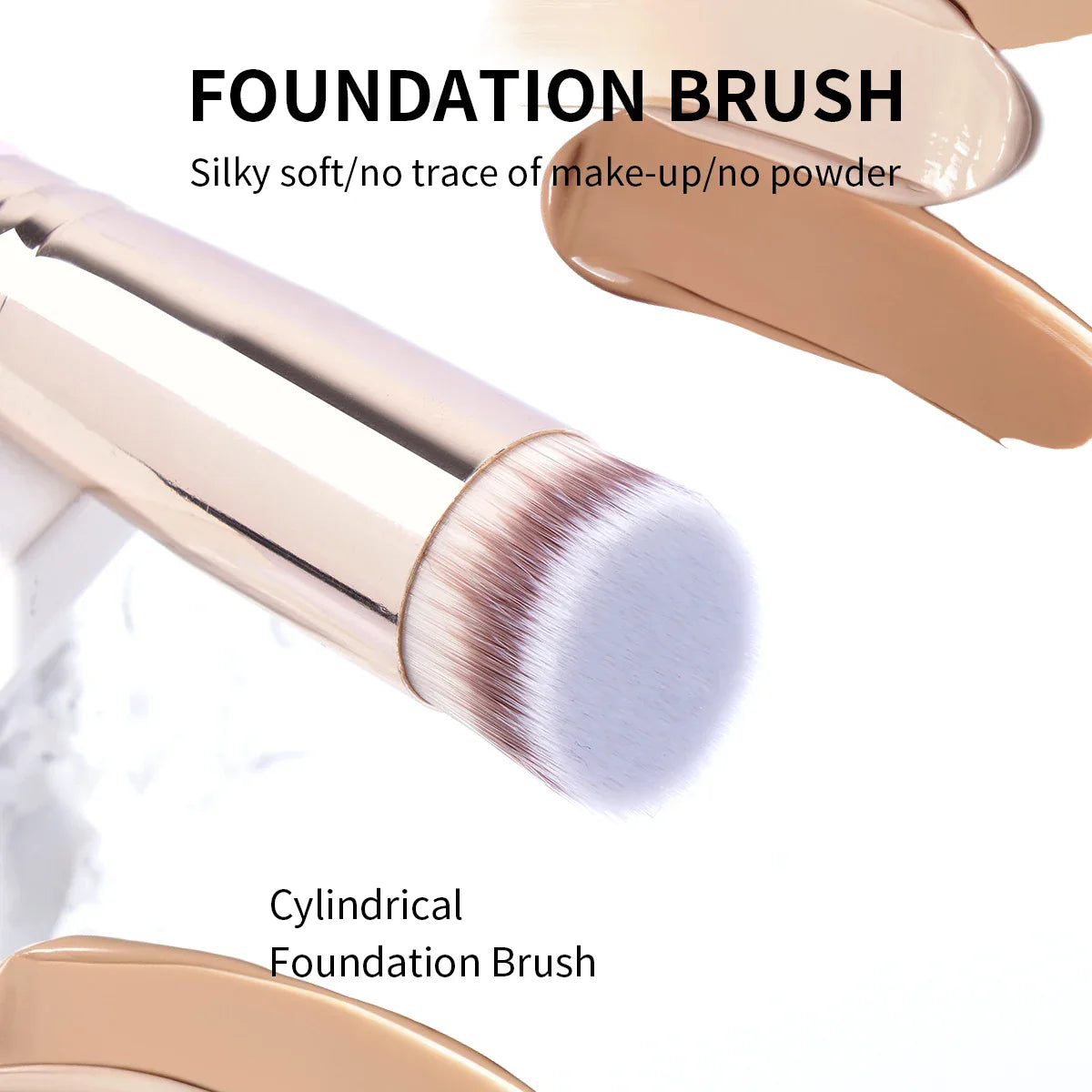 MAANGE 2PCS Foundation Brush Set for Liquid Cream Powder Contour Buffing Blending Concealer Face Brush Cosmetic Makeup Tools