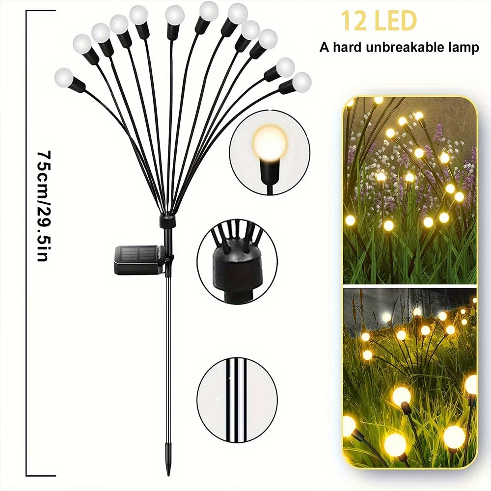 4-Pack Solar Firefly Lights LED Street Lights for Yard, Garden, Lawn, Party Decoration – IP65 Waterproof Solar Lights with 72 Lights - Premium street lights from Lizard Vigilante - Just $73.99! Shop now at Lizard Vigilante