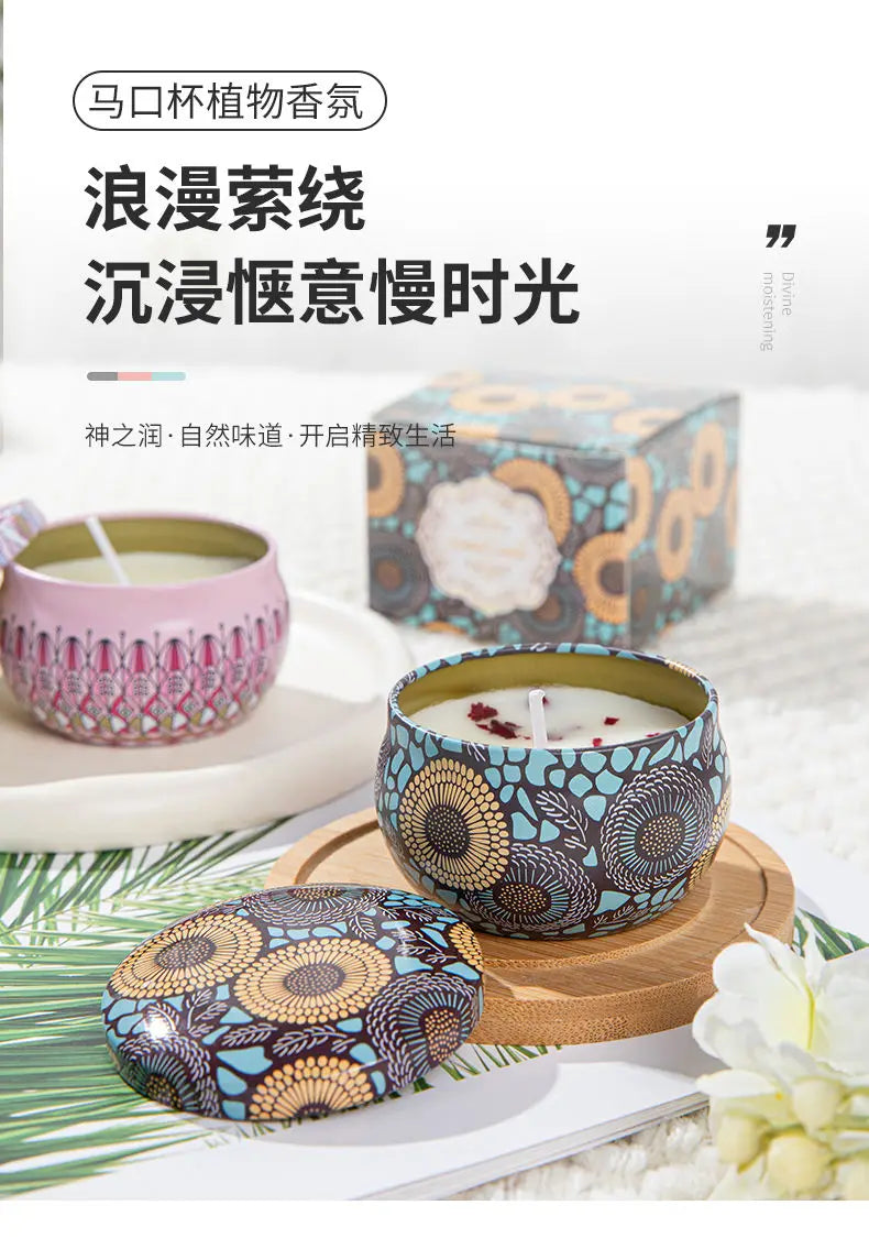 Osmanthus Gardenia Fragrance Candles with Petals Small Romantic Fragrance Candles for Girls' Birthday Gifts Home Aromatherapy