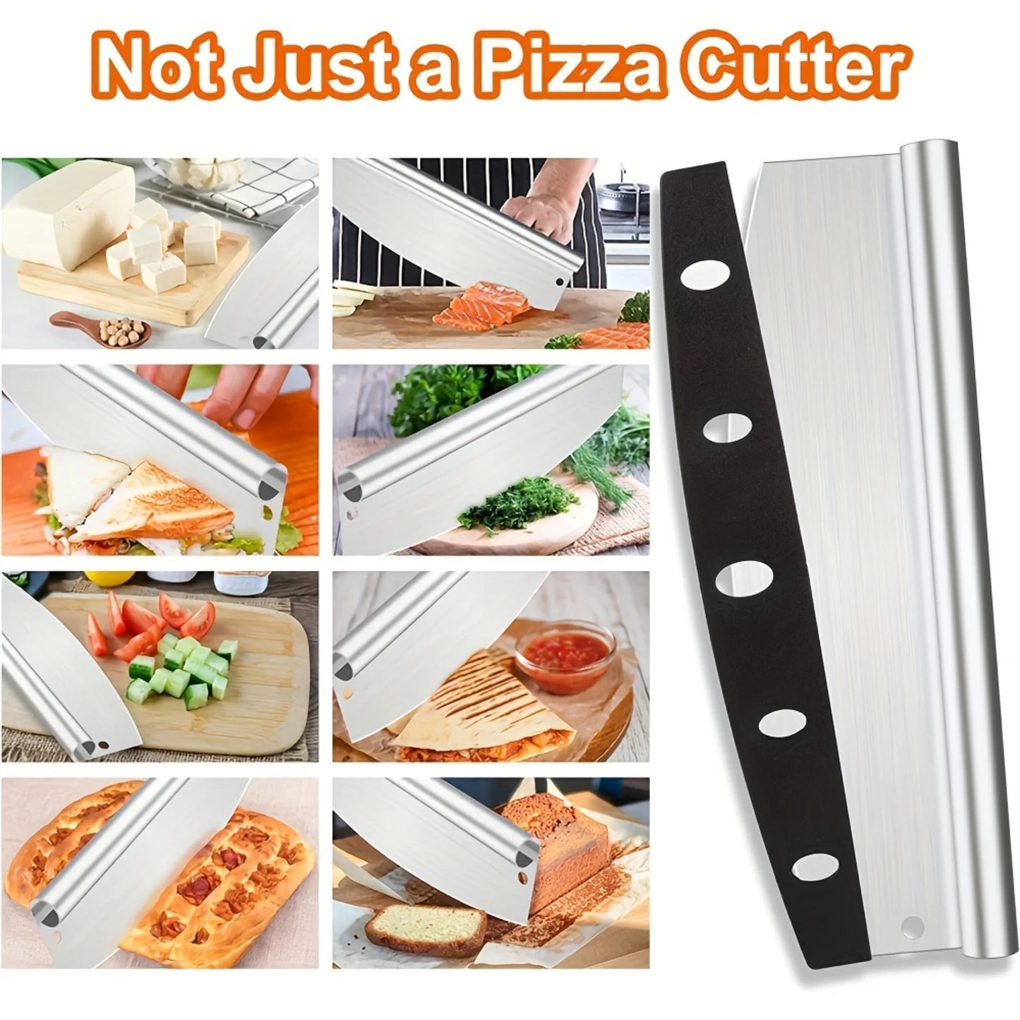 Stainless Steel Joystick Pizza Cutter with Protective Cover – Versatile Kitchen Tool for Pizza, Pastries, and More - Premium pizza cutter from Lizard Vigilante - Just $24.99! Shop now at Lizard Vigilante