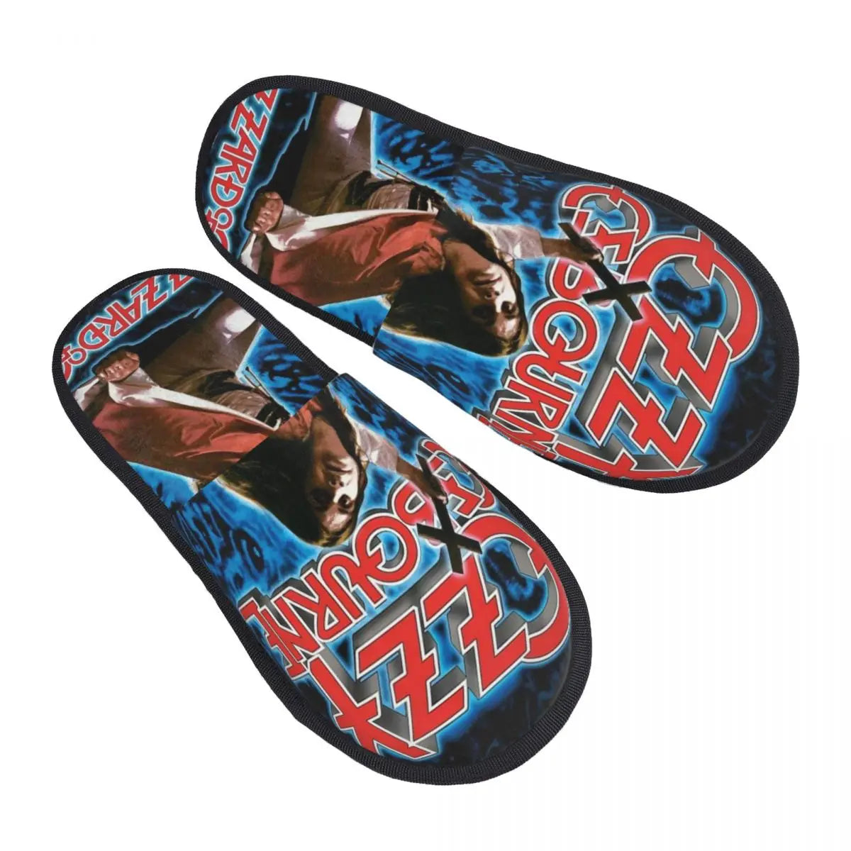 Ozzy Osbourne Slippers Heavy Metal Band Rock House Soft Warm Prince Of Darkness Memory Foam Fluffy Slipper Indoor Outdoor Shoes - Premium slippers from Lizard Vigilante - Just $21.99! Shop now at Lizard Vigilante