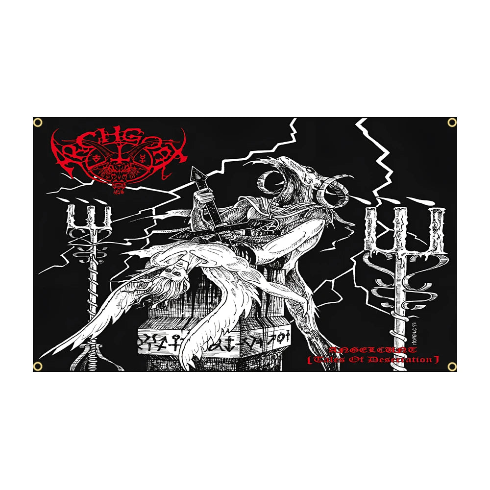 Archgoat Band Flag – 90x150cm Polyester Death/Dark Metal Banner for Finland Rock Band Fans - Premium flag from Lizard Vigilante - Just $12.99! Shop now at Lizard Vigilante